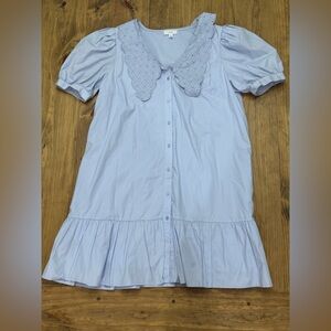 a loves a Blue Cotton Mini Dress
